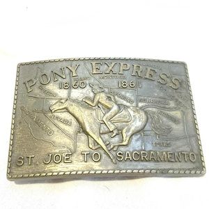 Belt Buckle - Vintage - Pony Express